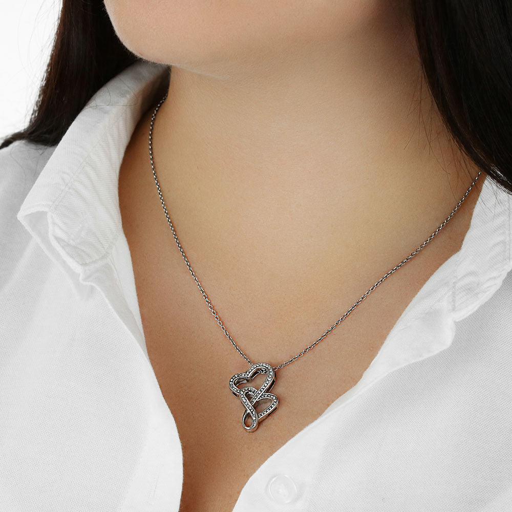 I Choose You I Will Keep Choosing You Anniversary - Interlocking Hearts Necklace Double Hearts Necklace