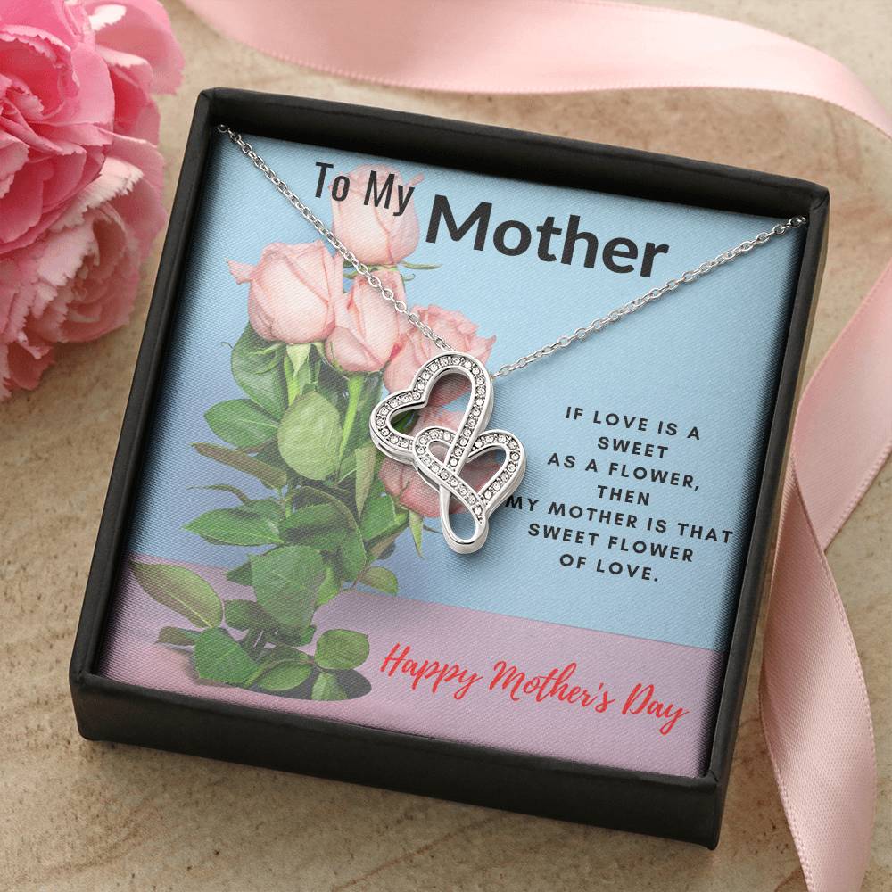 Gift For Mom - Best Mom Forever 2023 Double Hearts Necklace