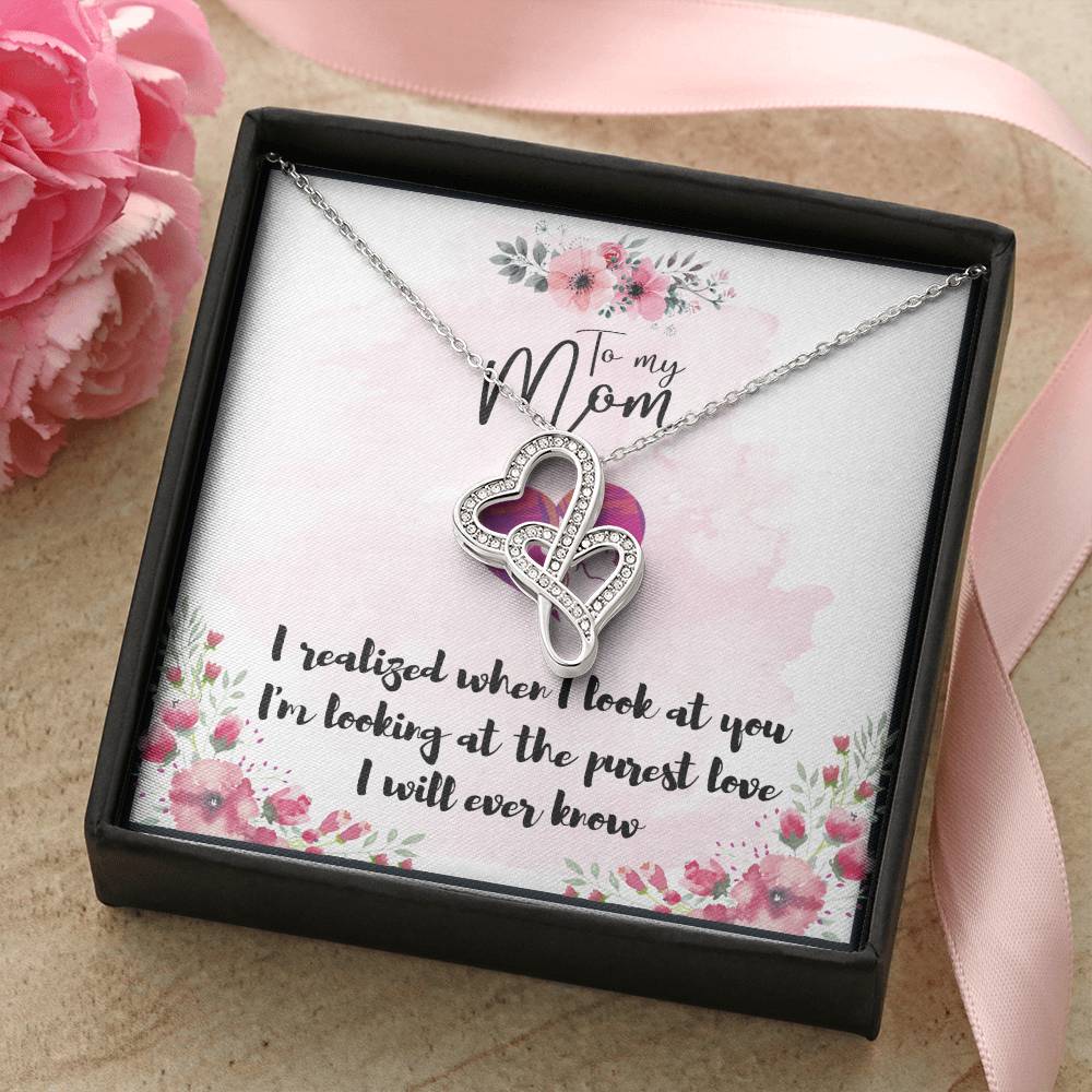 Gift For Mom - Birthday Gift For Mom Mothers Day Gift For Mom Gift For Mom Birthday Necklace For Mom Daughter To Mom G Double Hearts Necklace