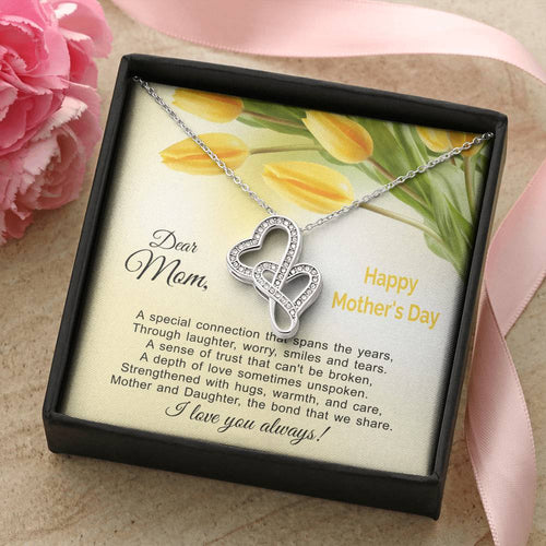 The Bond That We Share - Mother And Daughter Double Hearts Necklace
