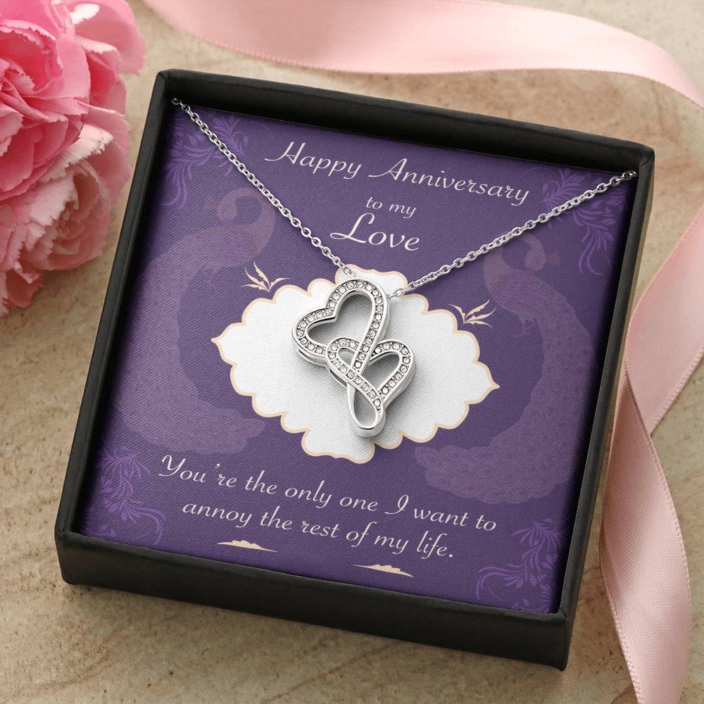 Wedding Anniversary Gifts For Wife Joint Heart Pendant Gift For Wife Double Hearts Necklace