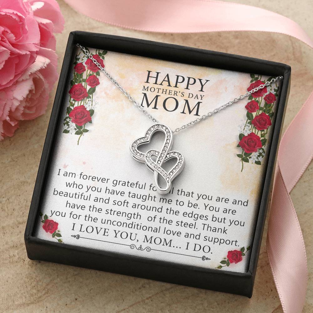 Mother's Day Gifts For Mom From Daughter Double Hearts Necklace