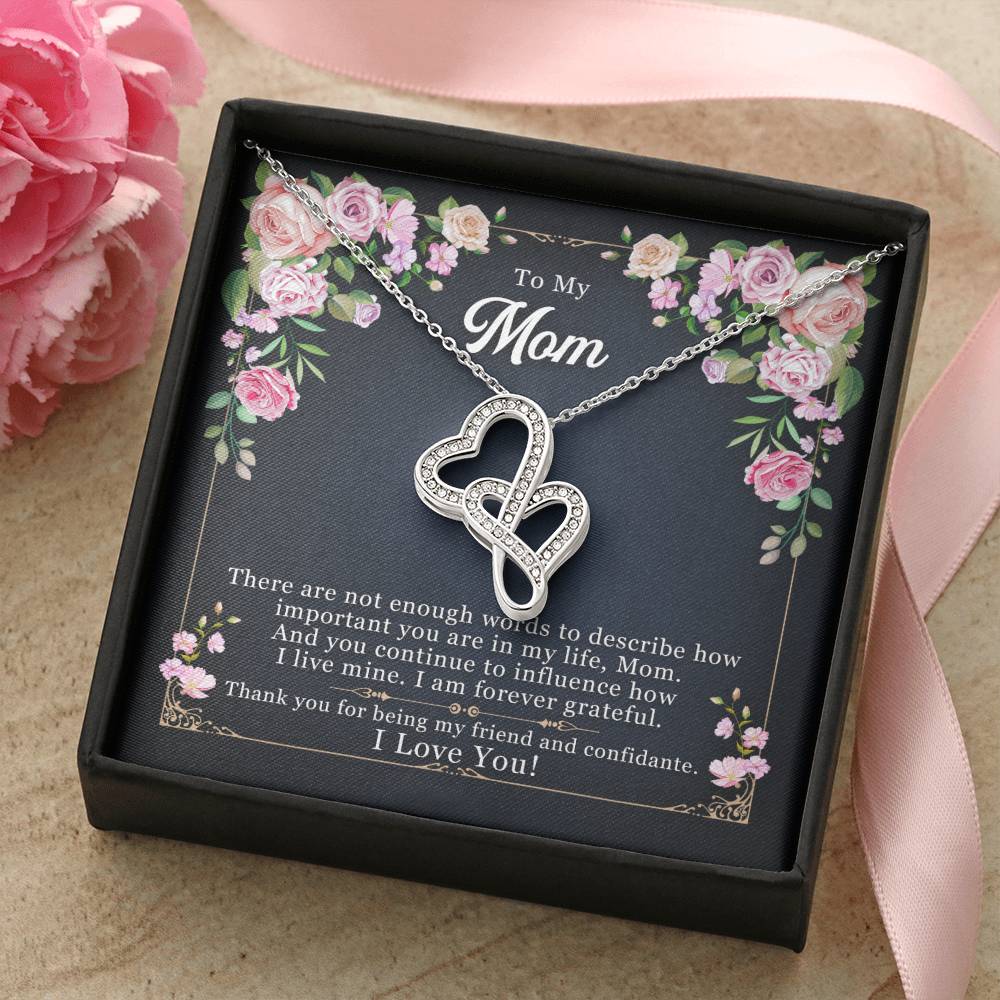 To Mom - Mother's Day - Double Hearts Necklace