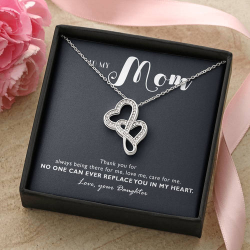 Perfect Gift For Mom Necklace - Mother's Day Gift For Mom 3 Double Hearts Necklace