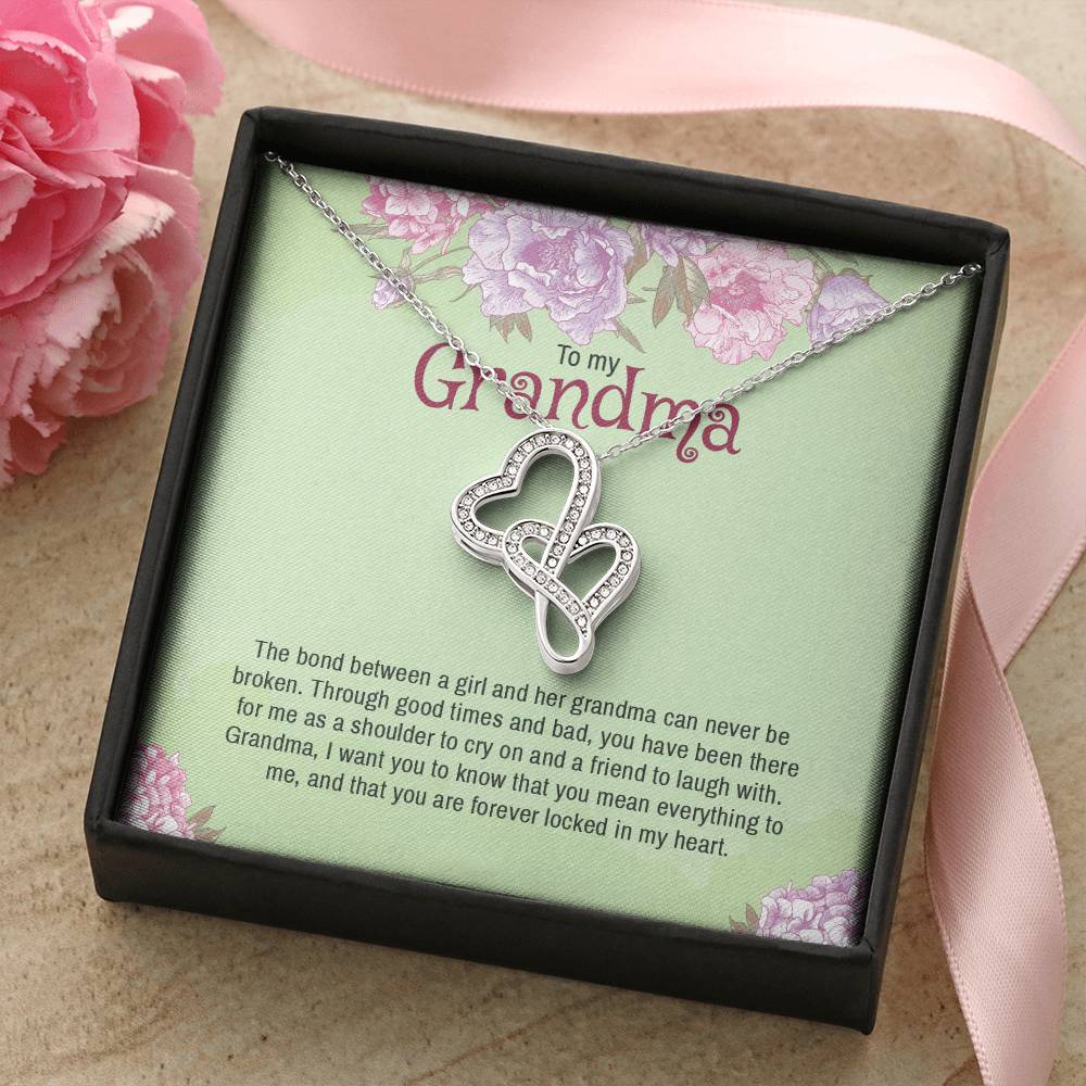 For Grandma Double Hearts Necklace