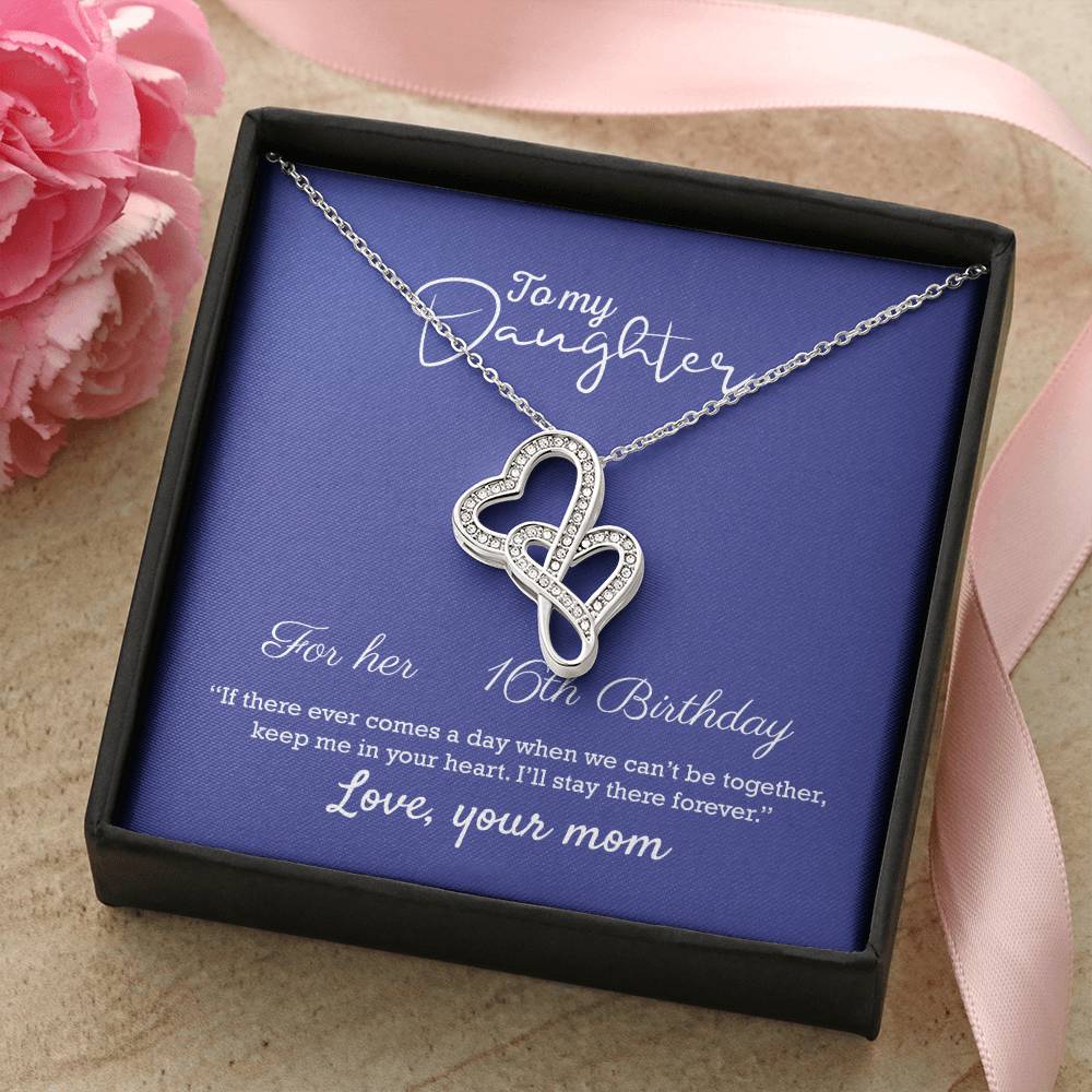 To My Daughter Daughters Birthday Unique Grown Up Daughter Daughter Birthday Gift Daughter Jewelry Daughter Necklace D Double Hearts Necklace