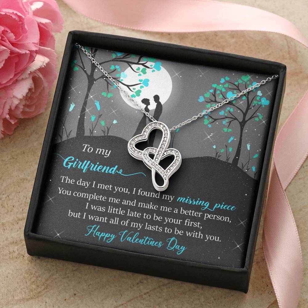 You Complete Me - Double Hearts Necklace