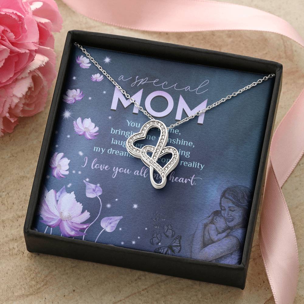 Birthday Gift For Mother Mother Gift Necklace Christmas Gift Meaningful Mother Gift 5 Double Hearts Necklace