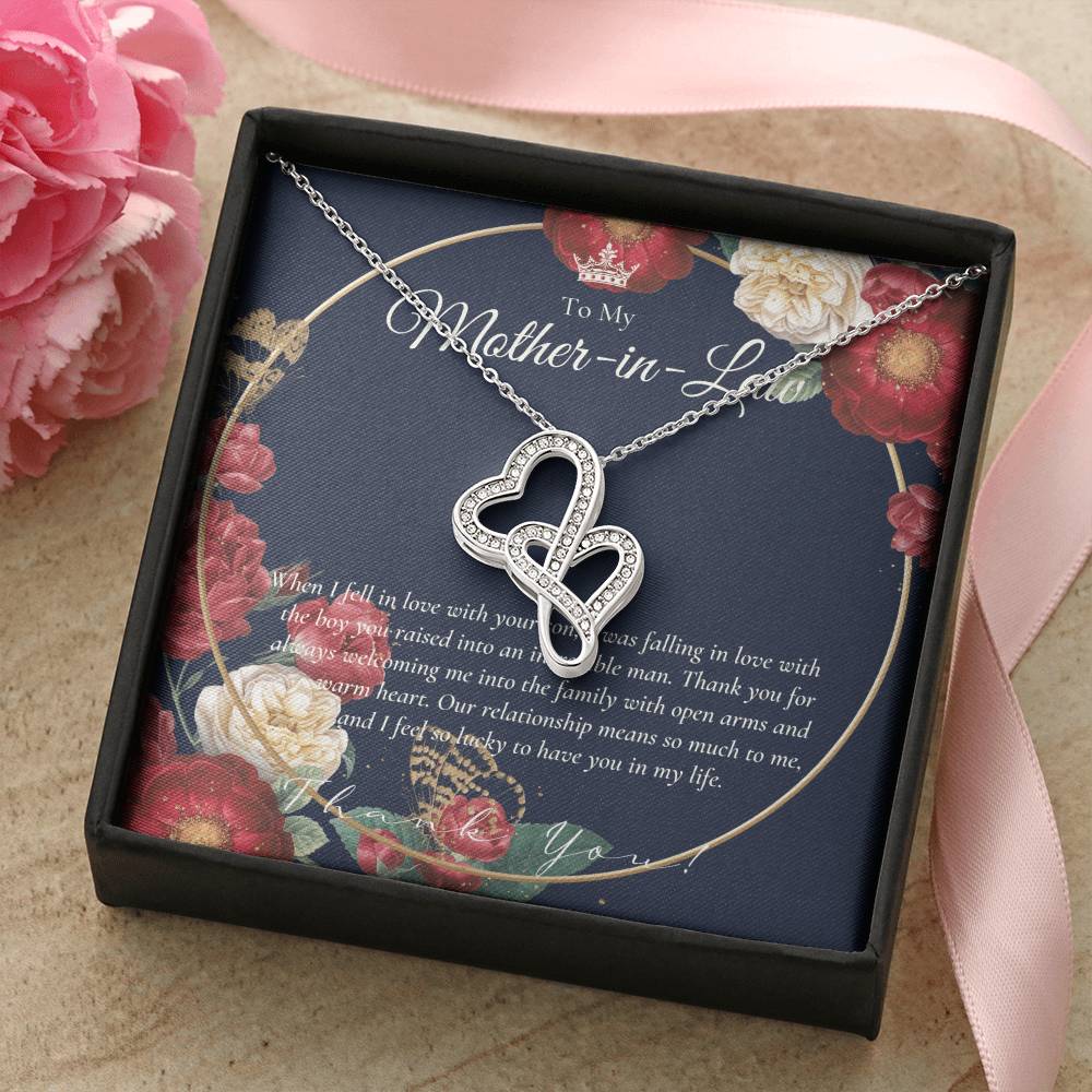 Mother In Law Gift Mom In Law Jewelry Mother's Day Gift For Mother-In-Law Gift For Mother In Law Mother-In-Law Nec Double Hearts Necklace