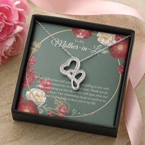 Mother In Law Gift Mom In Law Jewelry Mother's Day Gift For Mother-In-Law Gift For Mother In Law Mother-In-Law Nec 1 Double Hearts Necklace