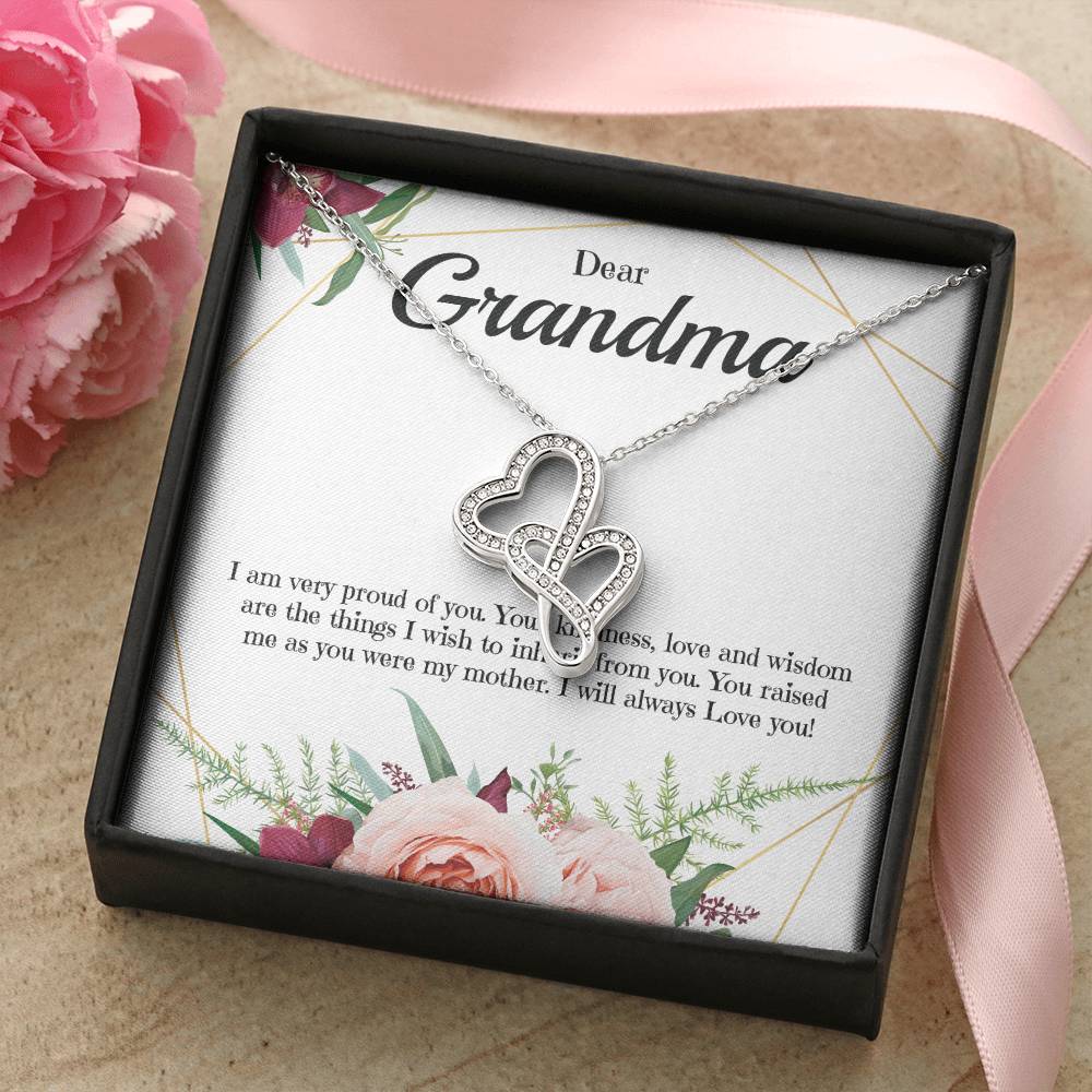 For Grandma 1 Double Hearts Necklace