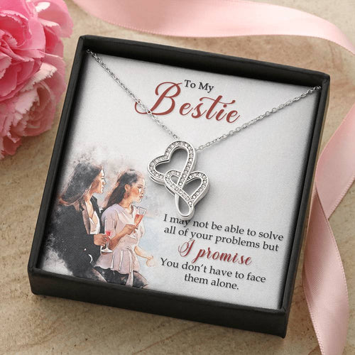 To My Best Friend-Necklace For Gift Double Hearts Necklace