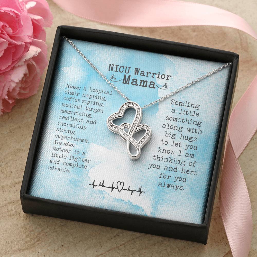 Nicu Mama Heart Necklace Double Hearts Necklace