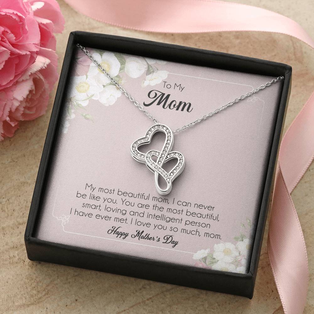 Mother's Day Gift Necklace For Mom Mother's Day Necklace Best Gift For Mom Mother's Day Necklace 1 Double Hearts Necklace