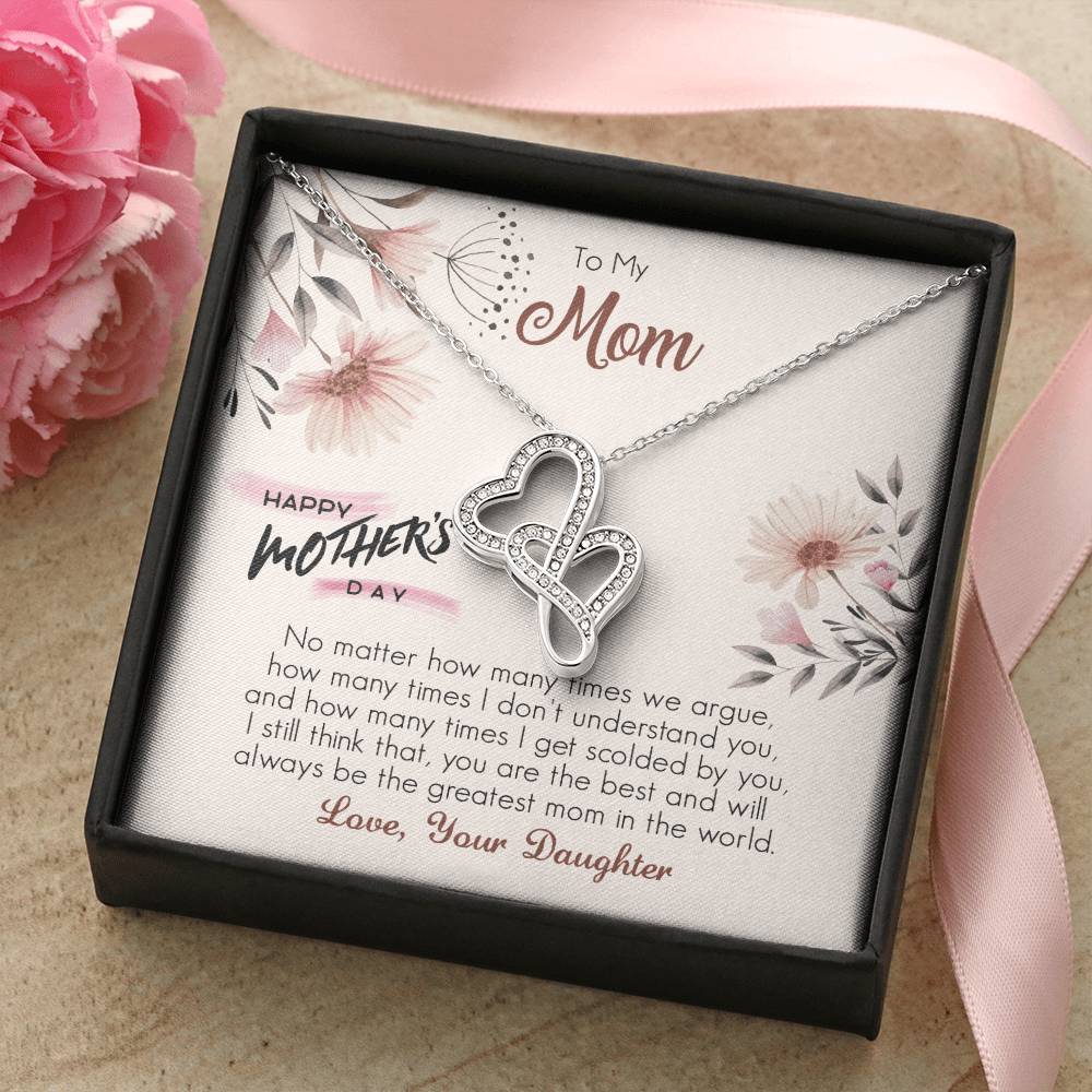 Mother's Day Gift Necklace For Mom Mother's Day Necklace Best Gift For Mom Mother's Day Necklace 4 Double Hearts Necklace