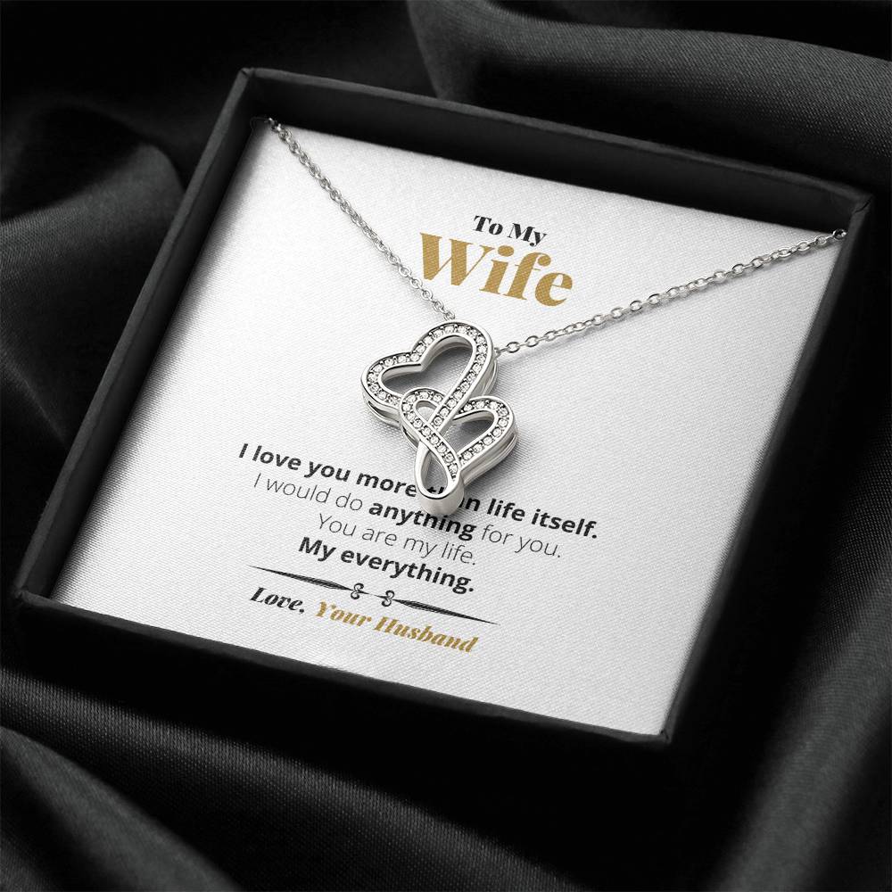 You Are My Everything - Double Hearts Necklace