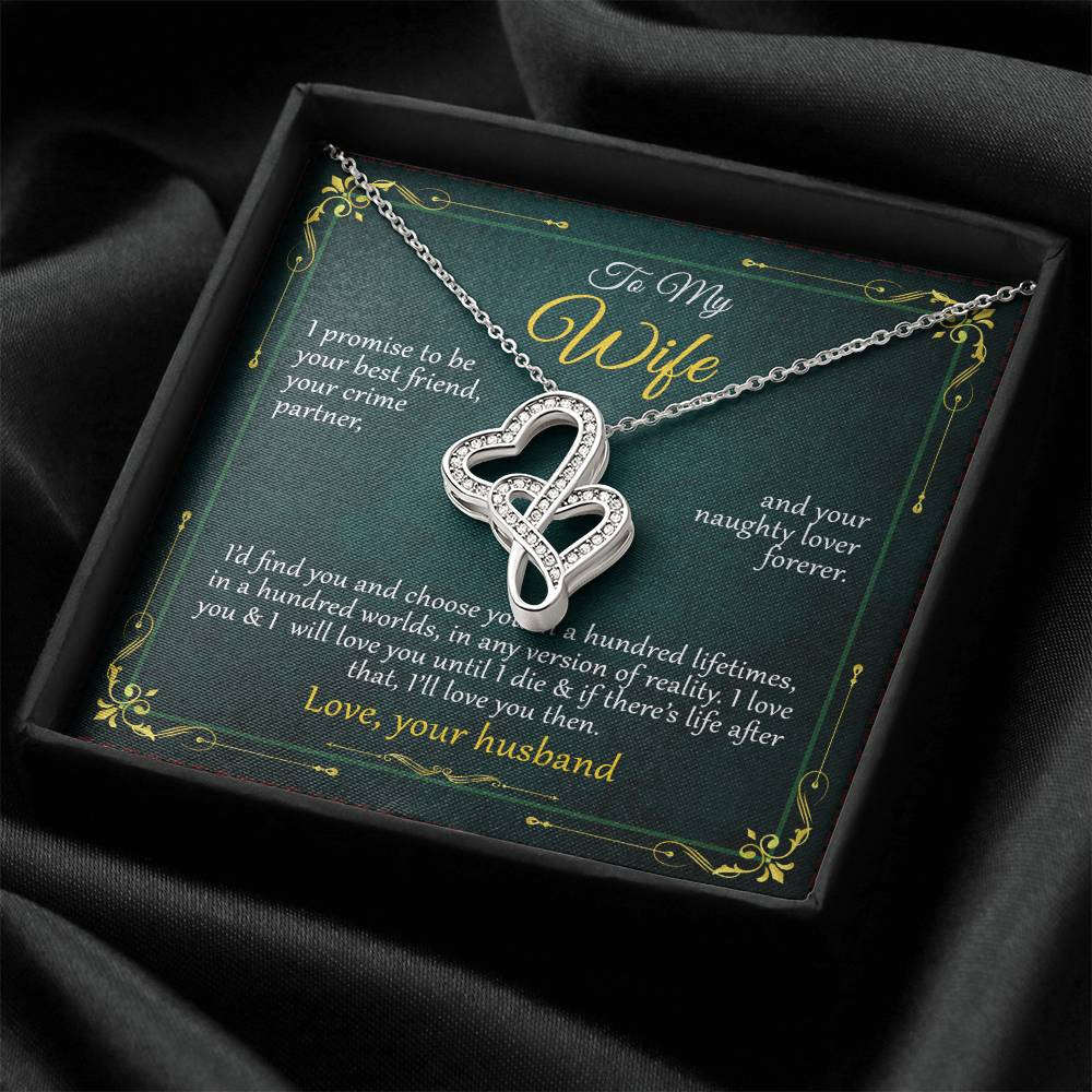 I Promise To Be Your Best Friend Limited Edition Double Hearts Necklace