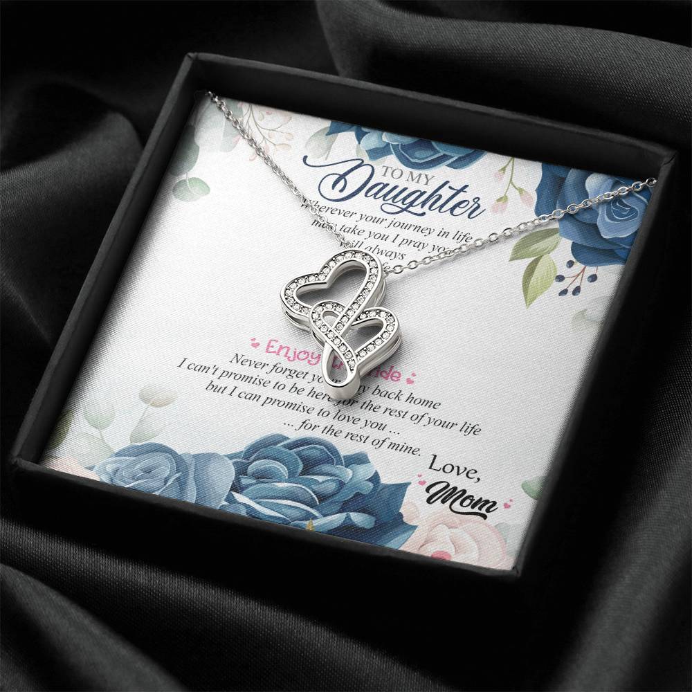 To My Daughter - 6 Double Hearts Necklace