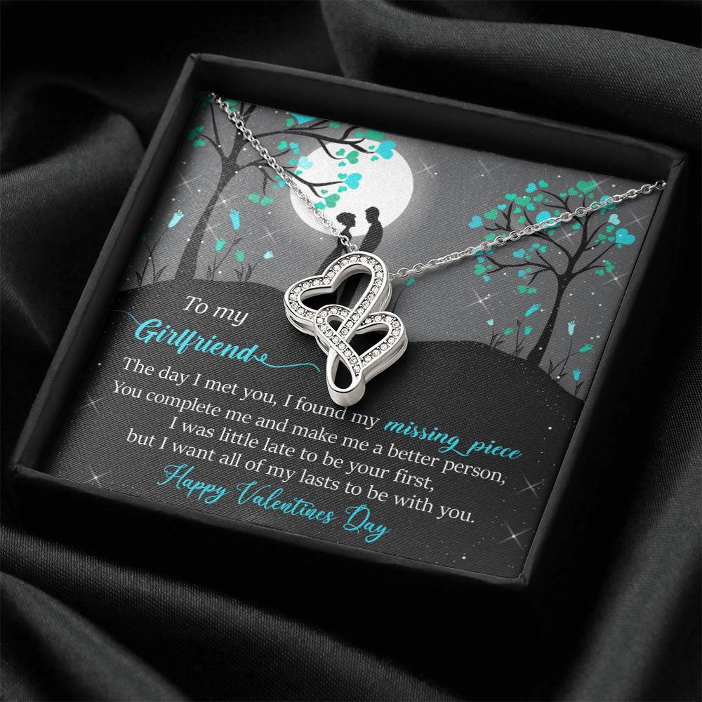 You Complete Me - Double Hearts Necklace