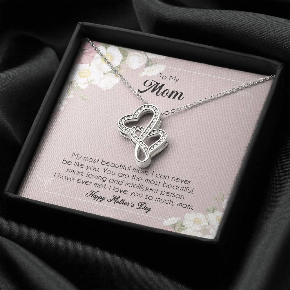 Mother's Day Gift Necklace For Mom Mother's Day Necklace Best Gift For Mom Mother's Day Necklace 1 Double Hearts Necklace
