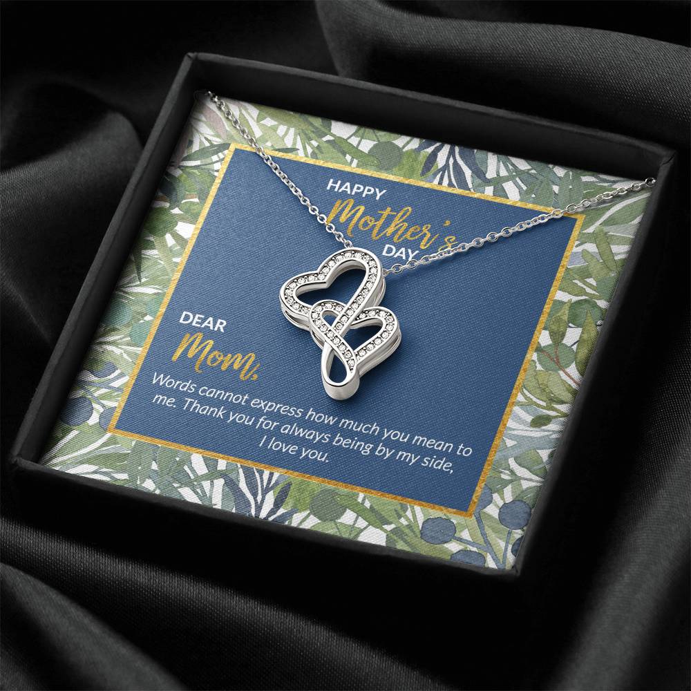 Mother's Day Collection - Green Spring Double Hearts Necklace