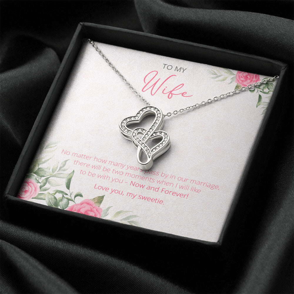 Wife Gift For Wife Birthday Gift For Wife From Husband Sentimental Gift For Her Birthday Gift For Her Double Hearts Necklace