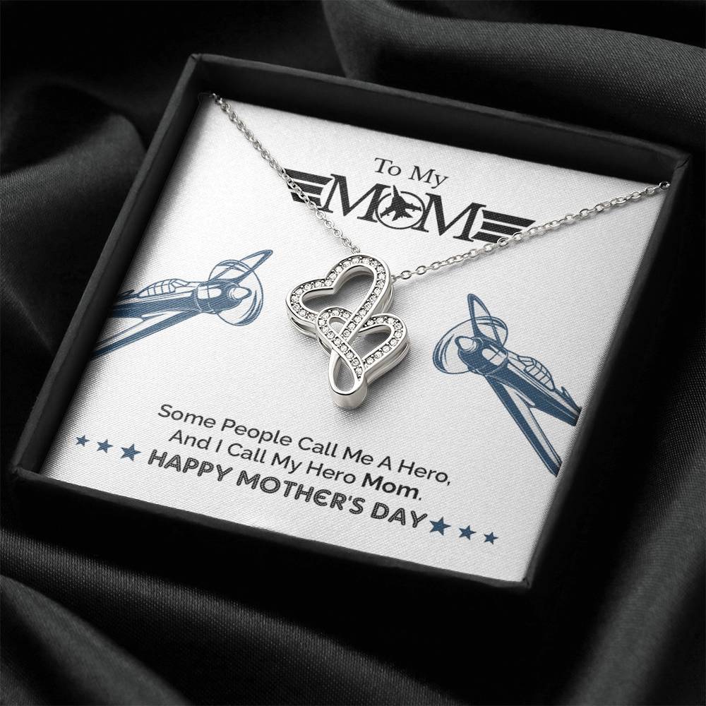My Hero Mom Double Hearts Necklace