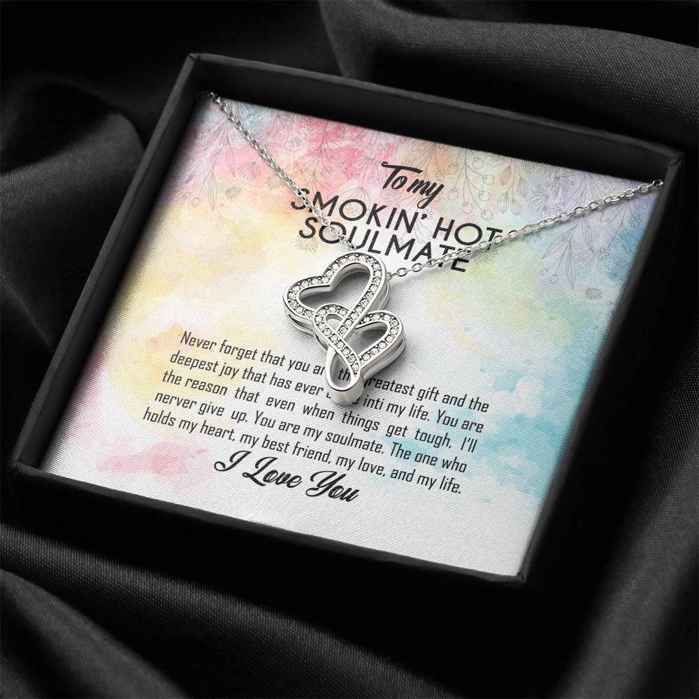 To My Soulmate 1 Double Hearts Necklace