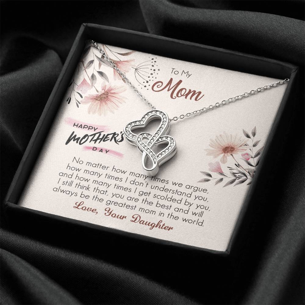 Mother's Day Gift Necklace For Mom Mother's Day Necklace Best Gift For Mom Mother's Day Necklace 4 Double Hearts Necklace