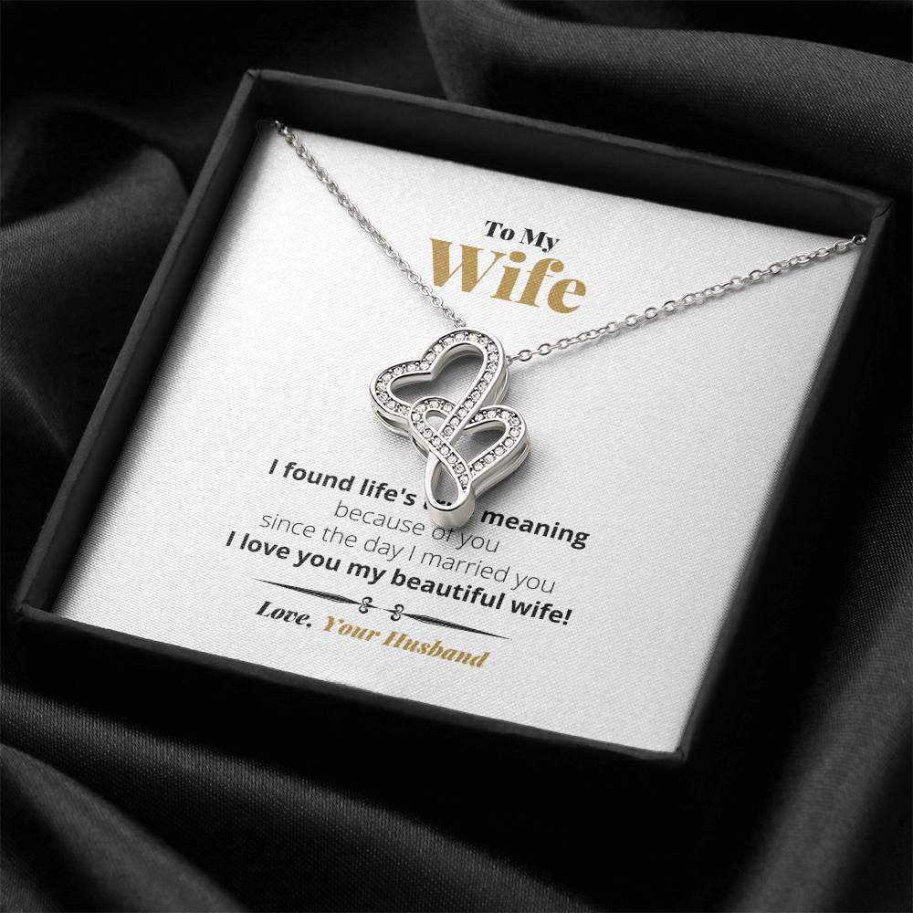 Life's True Meaning - Double Hearts Necklace