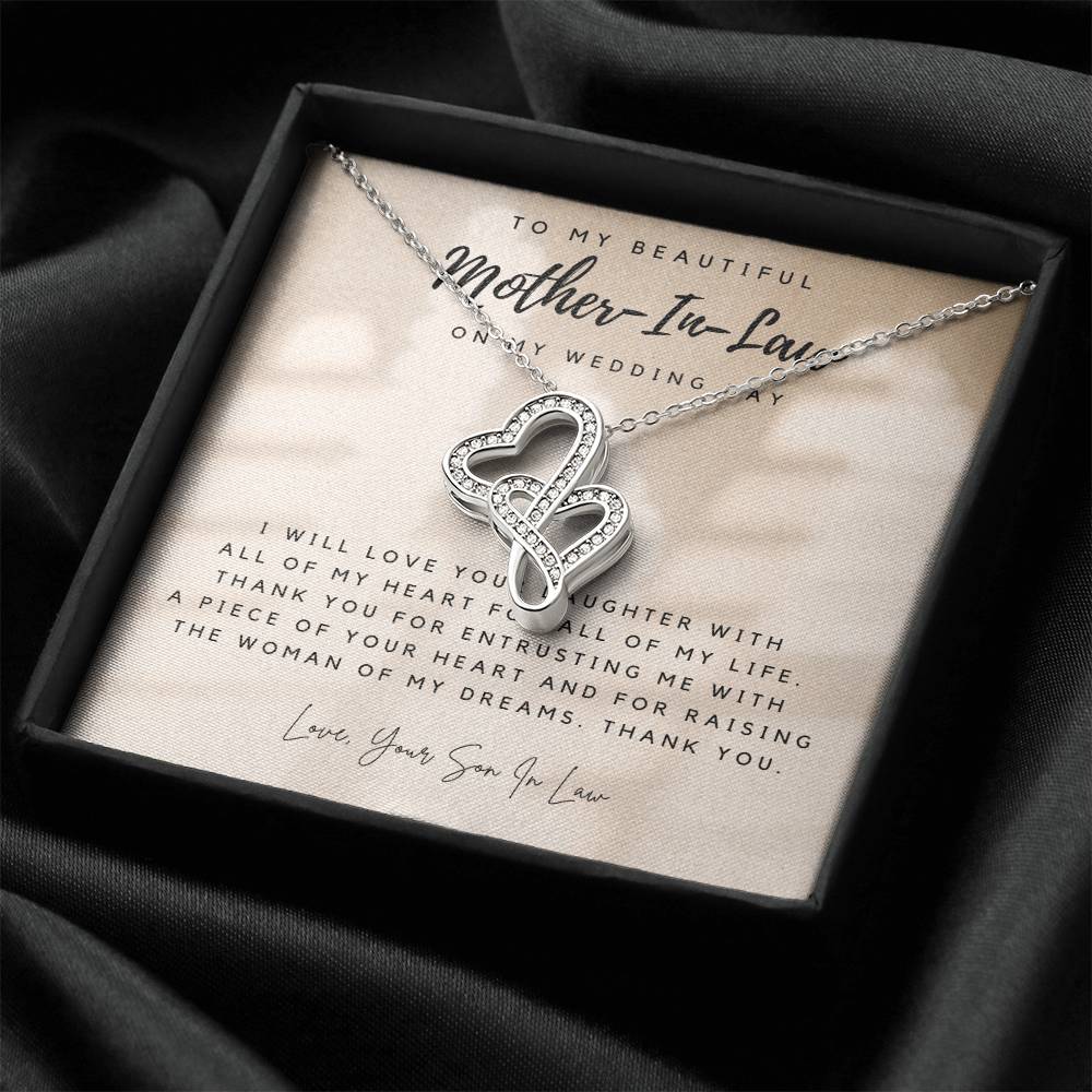 Mother Of The Bride Gift From Groom Mother In Law Gift On Wedding Day From Groom Gifts For Mother Of The Bride Futu 2 Double Hearts Necklace