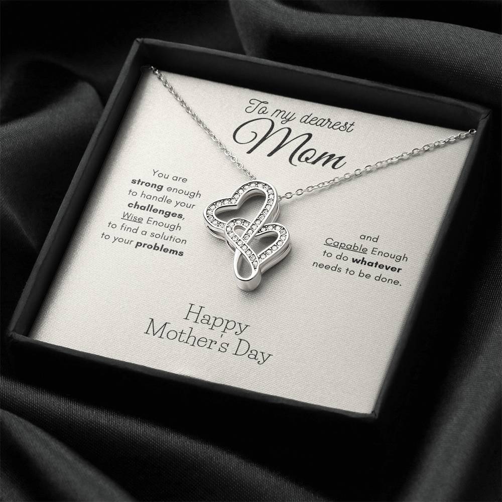 Gorgeous Gift For Mom - Double Hearts Necklace