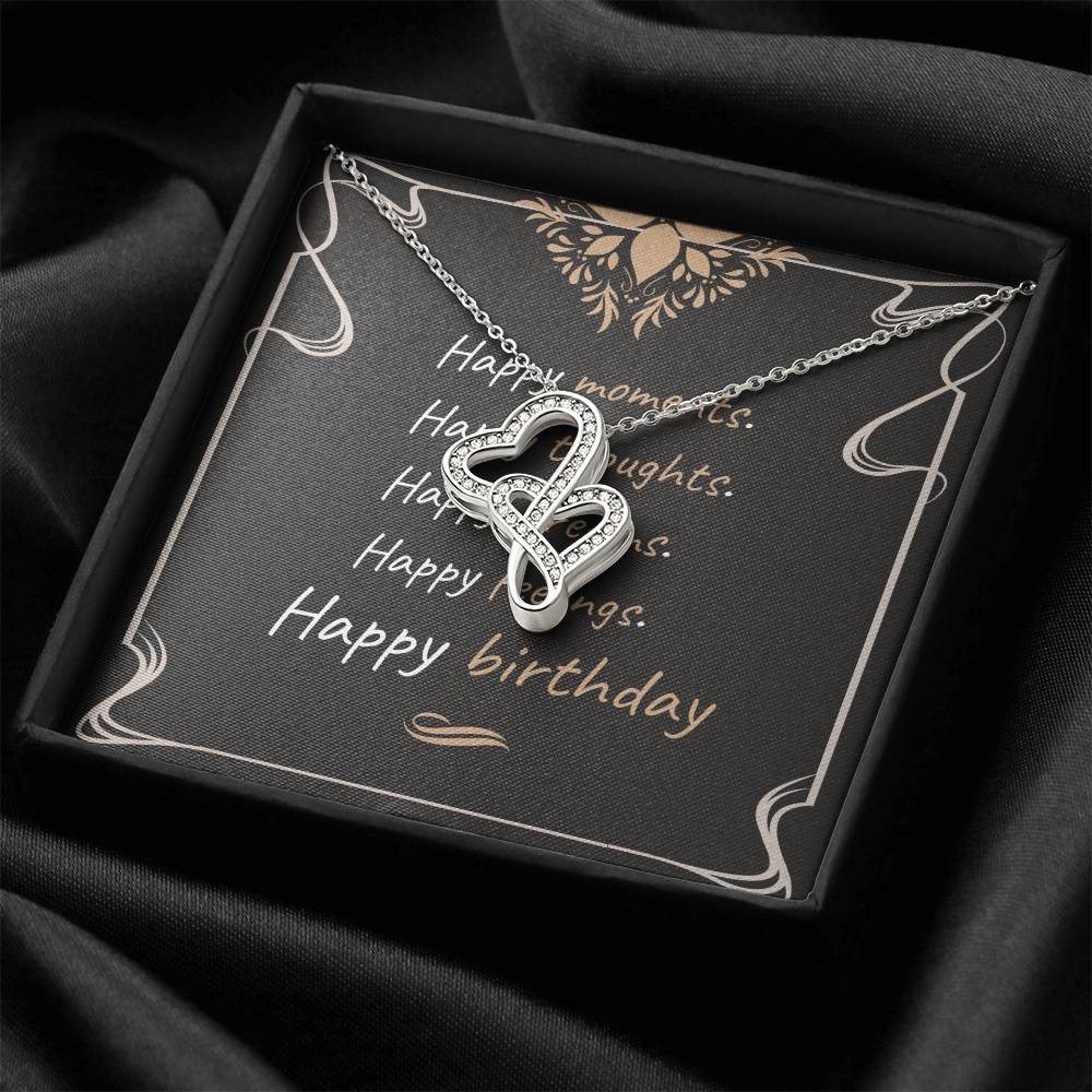 Happy Birthday - Spark Romance With This Necklace Double Hearts Necklace