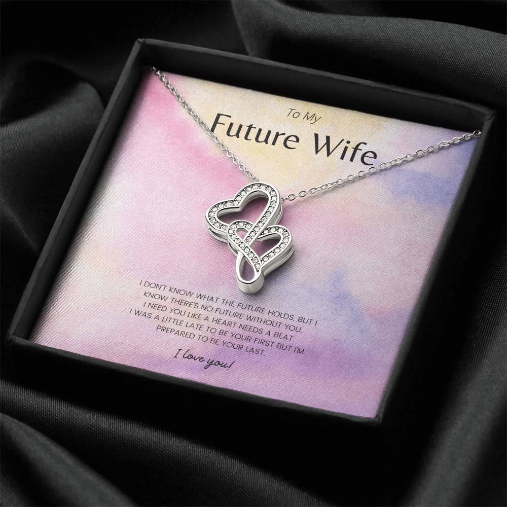 To My Future Wife 1 Double Hearts Necklace