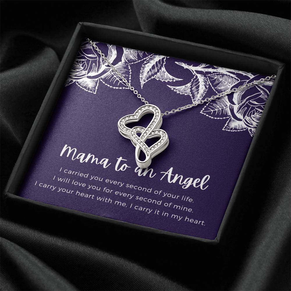 Mama To An Angel Double Hearts Necklace