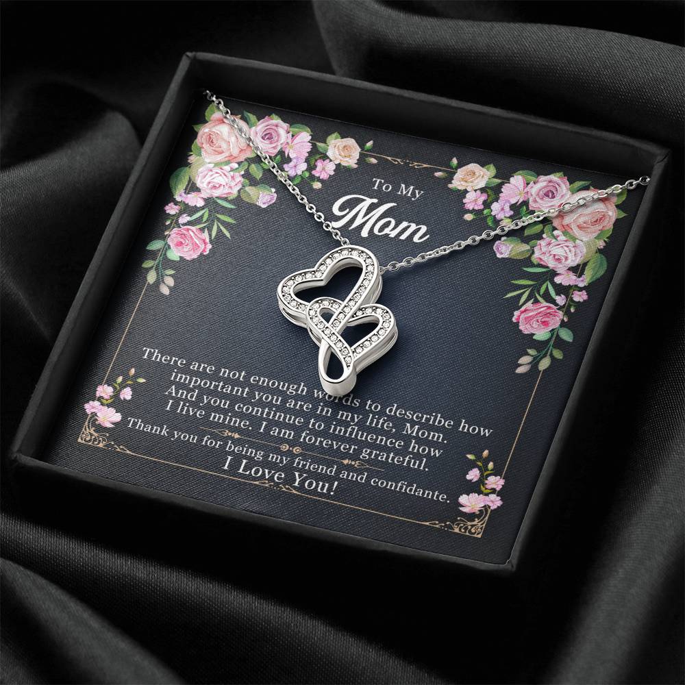 To Mom - Mother's Day - Double Hearts Necklace