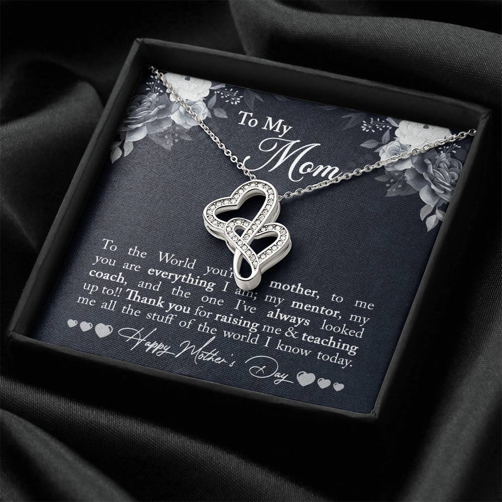 Mothers Day Gift Gift For Mom Best Mom Ever Gifts Mothers Birthday Gifts From Daughter And Son Meaningful Mom Gif Double Hearts Necklace