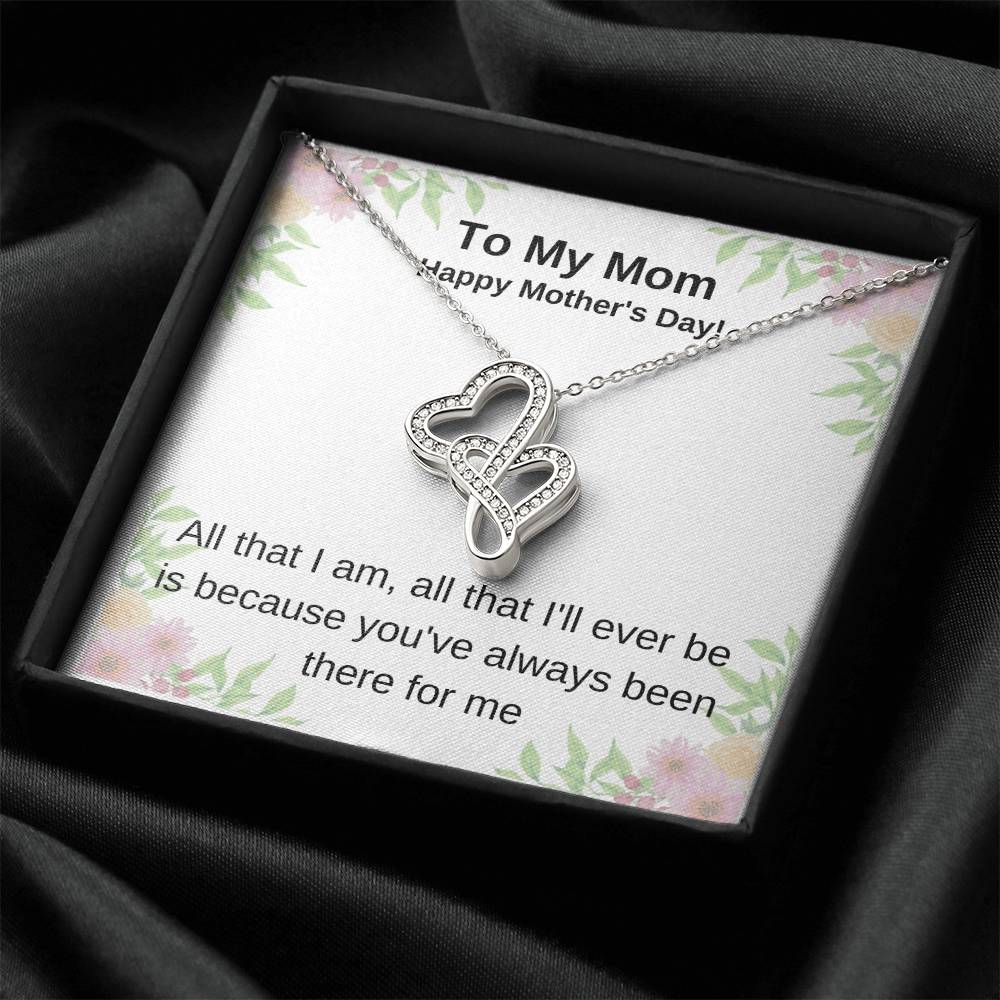 All That I Am - Mother's Day Double Hearts Necklace