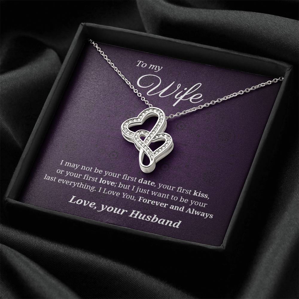 To Wife Forever And Always Double Hearts Necklace