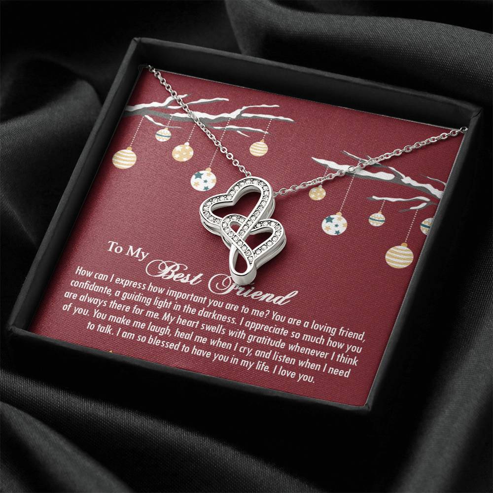 Best Friend Gift Jewelry Friend - Necklace Double Hearts Necklace