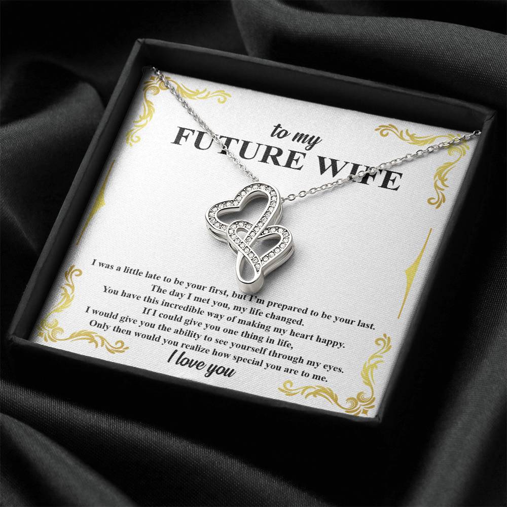 Husband To Wife Gifts - Wife Gift - To My Wife Necklace - Heart Necklace - Husband To Wife Gift - Wife Necklace Gift - Double Hearts Necklace
