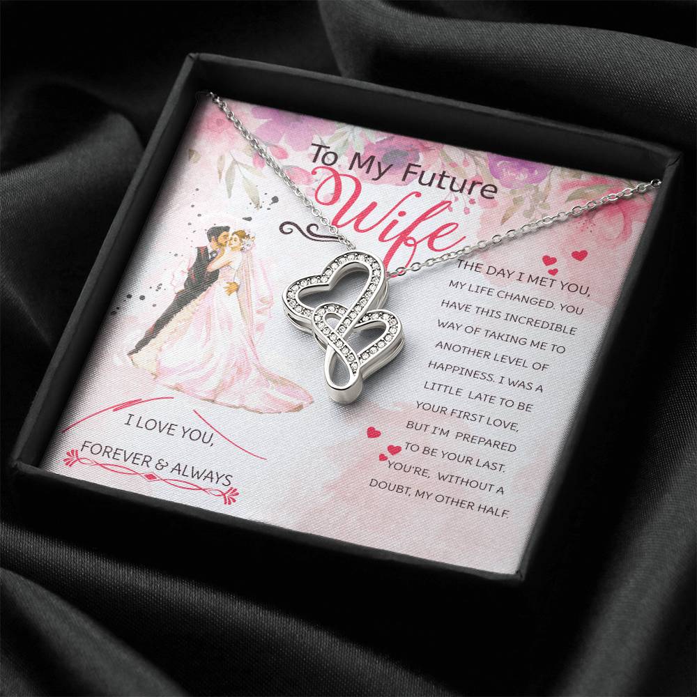 To My Future Wife Double Hearts Necklace