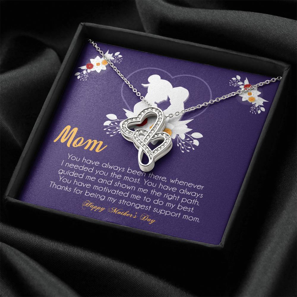 Mother's Day Gift Necklace For Mom Mother's Day Necklace Best Gift For Mom Mother's Day Necklace 2 Double Hearts Necklace