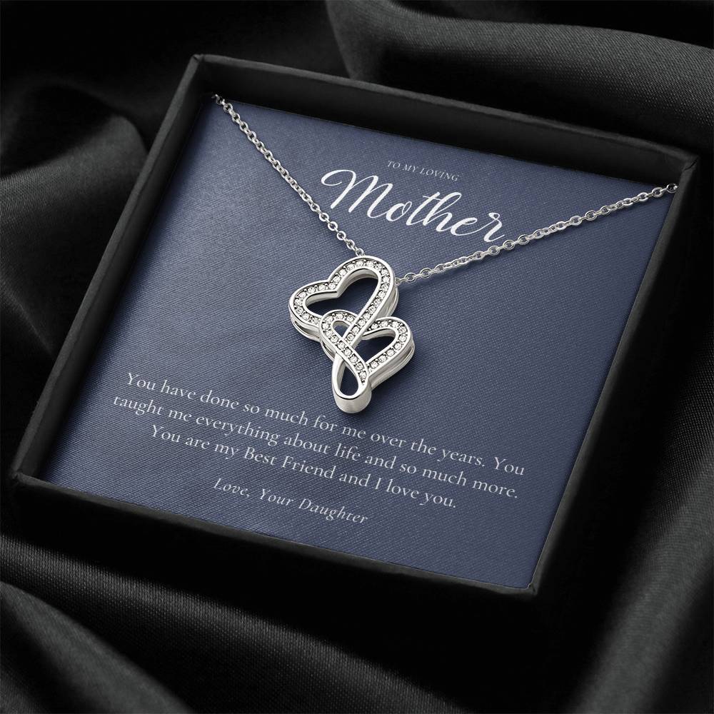 Gift For Mom From Daughter Mother Necklace From Daughter Mother's Day Gift Best Mom Gift Mother's Birthday Gift Double Hearts Necklace