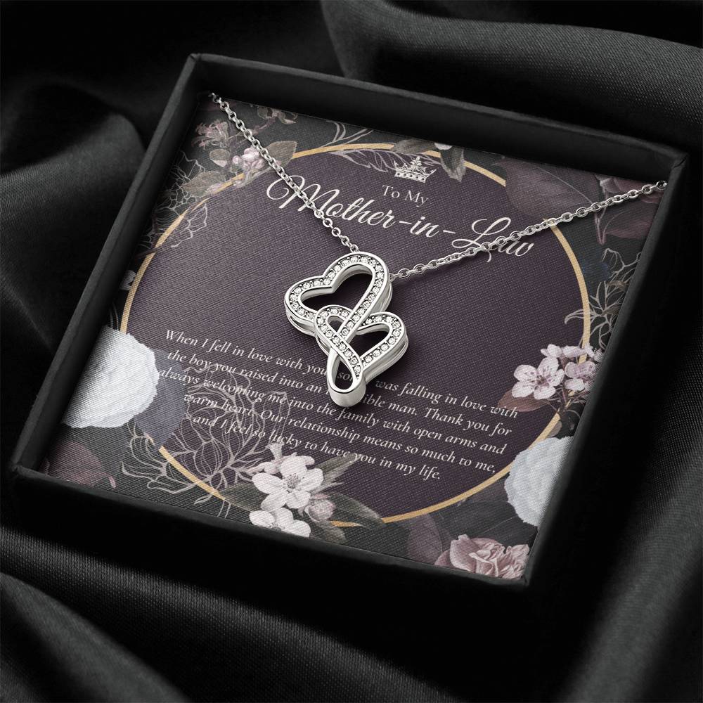 To My Mother In Law Gift Mom In Law Gift Mother’S Day Gift For Mother-In-Law Gift For Mother In Law Mother’S Day G Double Hearts Necklace