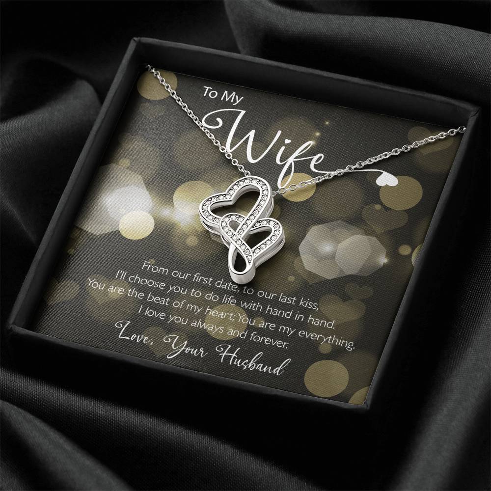 You Are My Everything Necklace Double Hearts Necklace