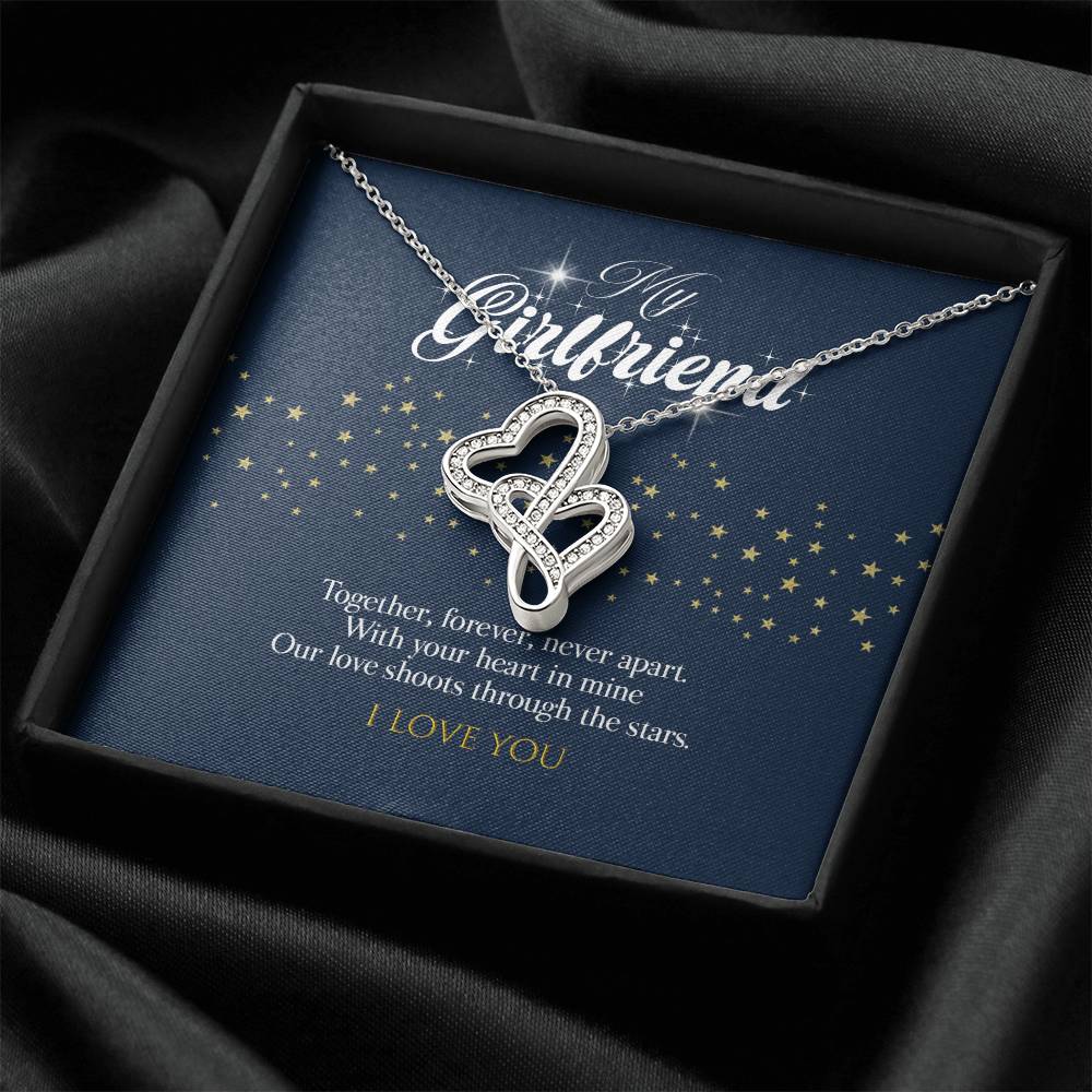 Girlfriend 1 Double Hearts Necklace
