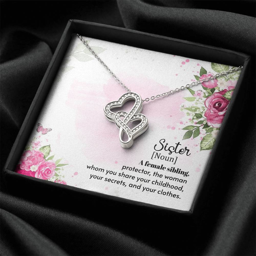A Female Sibling - Double Hearts Necklace