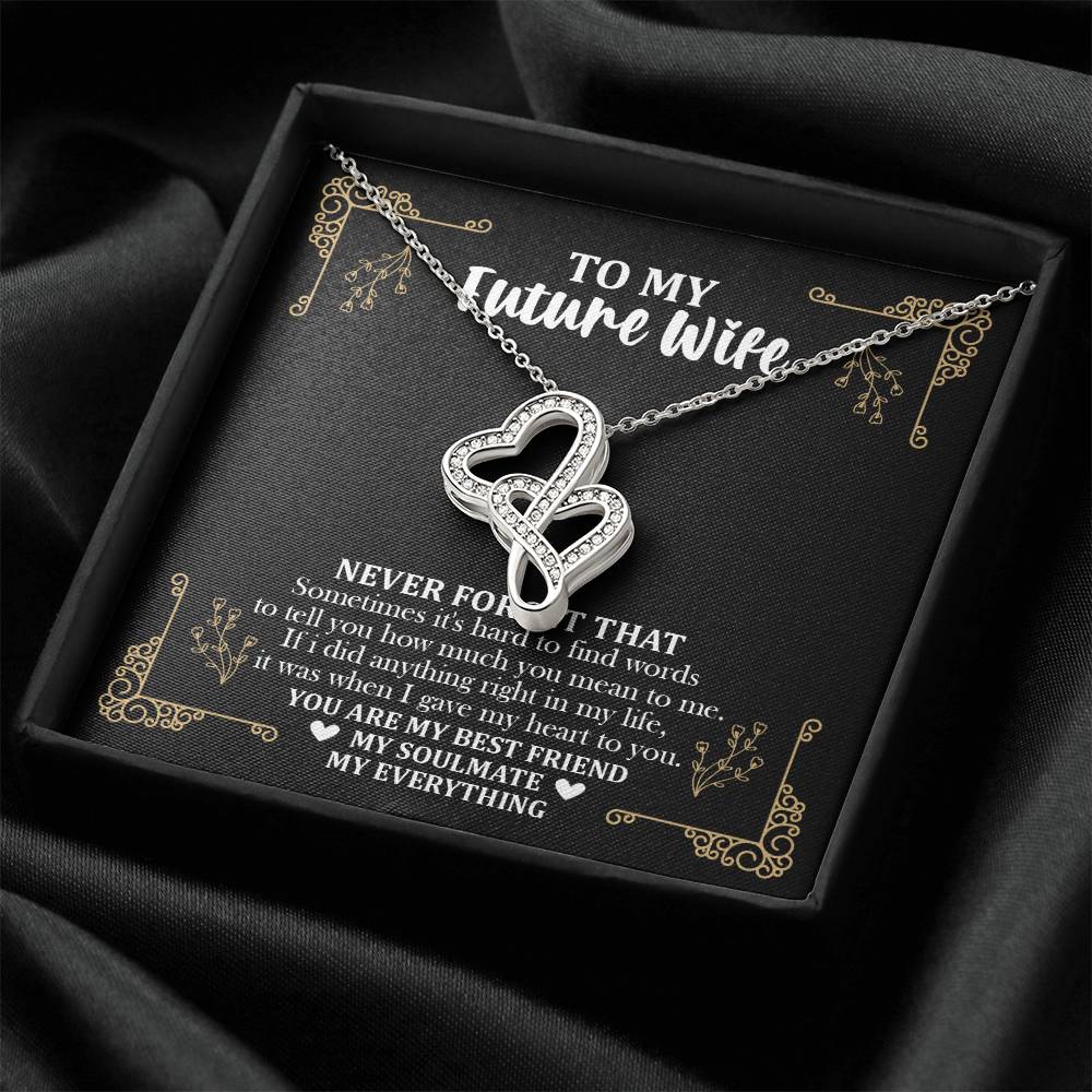 To My Future Wife Double Hearts Necklace