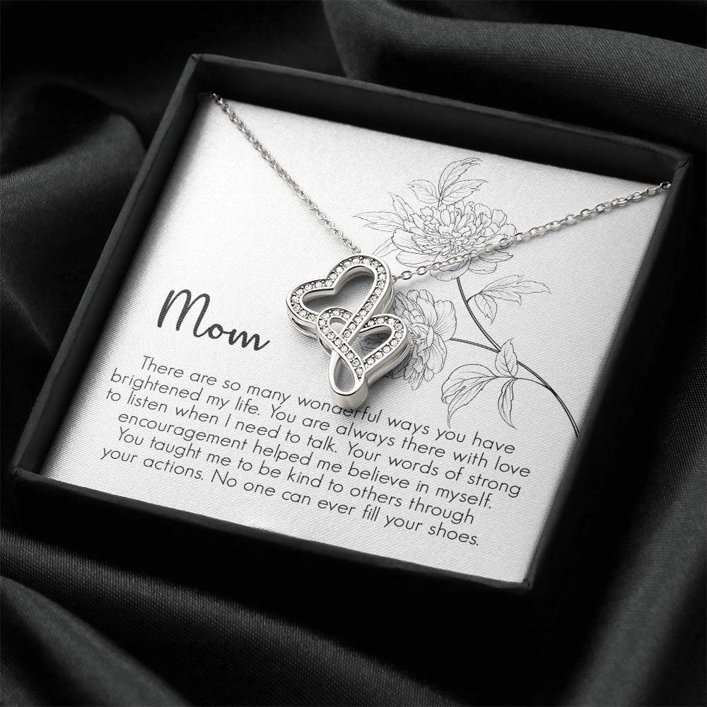 Mother's Day Gift Necklace For Mom Mother's Day Necklace Best Gift For Mom Mother's Day Necklace 3 Double Hearts Necklace